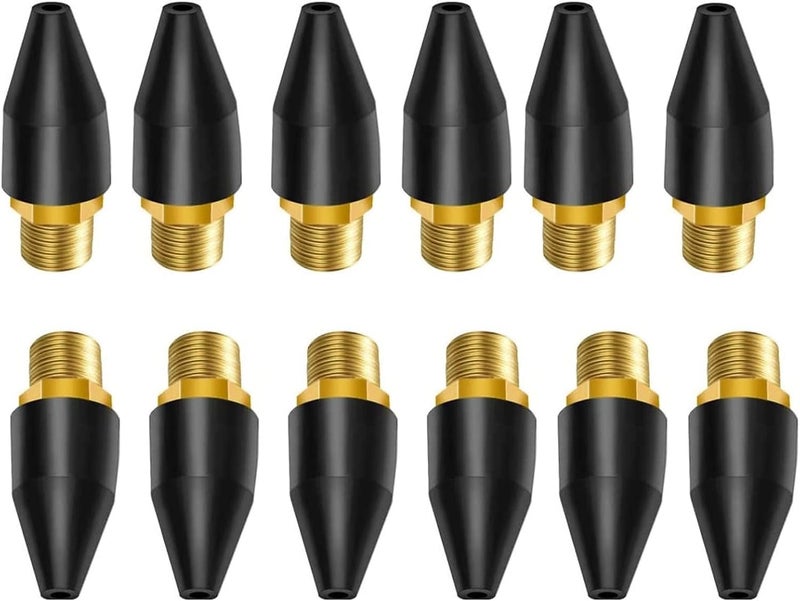 ARTJIANG 12pcs Black Rubber Air Tool Tip Air Nozzle for Blow Tool Automotive Car Vehicle Accessory Air Tool Parts & Accessories Air Blow Guns Tool - Image 1